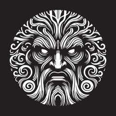 Editable ancient god illustration