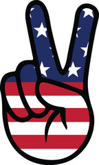 4th July Independence day US - PEACE SIGN