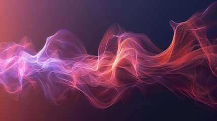 Obraz premium The image is a computer generated wave with orange and blue colors