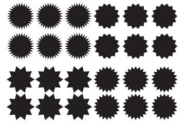 Star doodle collection. Set of hand drawn stars. Scribble illustrations.