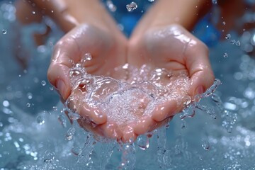 hand washing with water professional photography