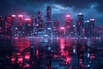 Fototapeta premium Lights of bustling city professional photography