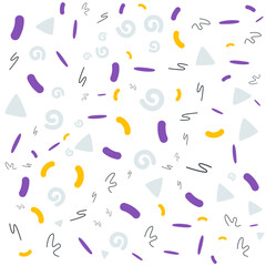 Random Set of vector abstract Geometric patterns.