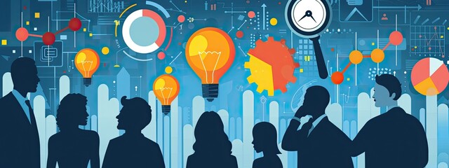 Obraz premium Business benchmarking. Business background 