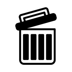 delete icon or logo illustration outline black style