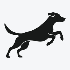 Dynamic Silhouette Vector of Running Dog, Perfect for All Your Creative Projects