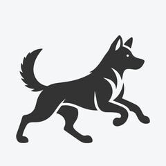 Obraz premium Dynamic Silhouette Vector of Running Dog, Perfect for All Your Creative Projects