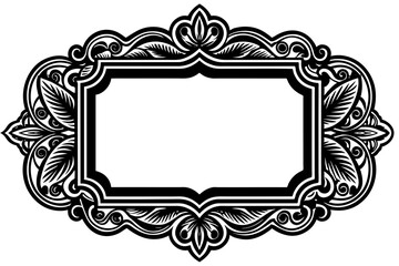 Engraving vintage frame border