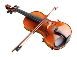 Fototapeta premium Violin Isolated on Transparent Background 
