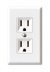 Electrical Outlet Receptacle Isolated on Transparent Background
