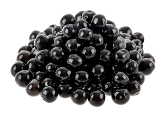 Sturgeon Black Caviar Fish Roe Isolated on Transparent Background
