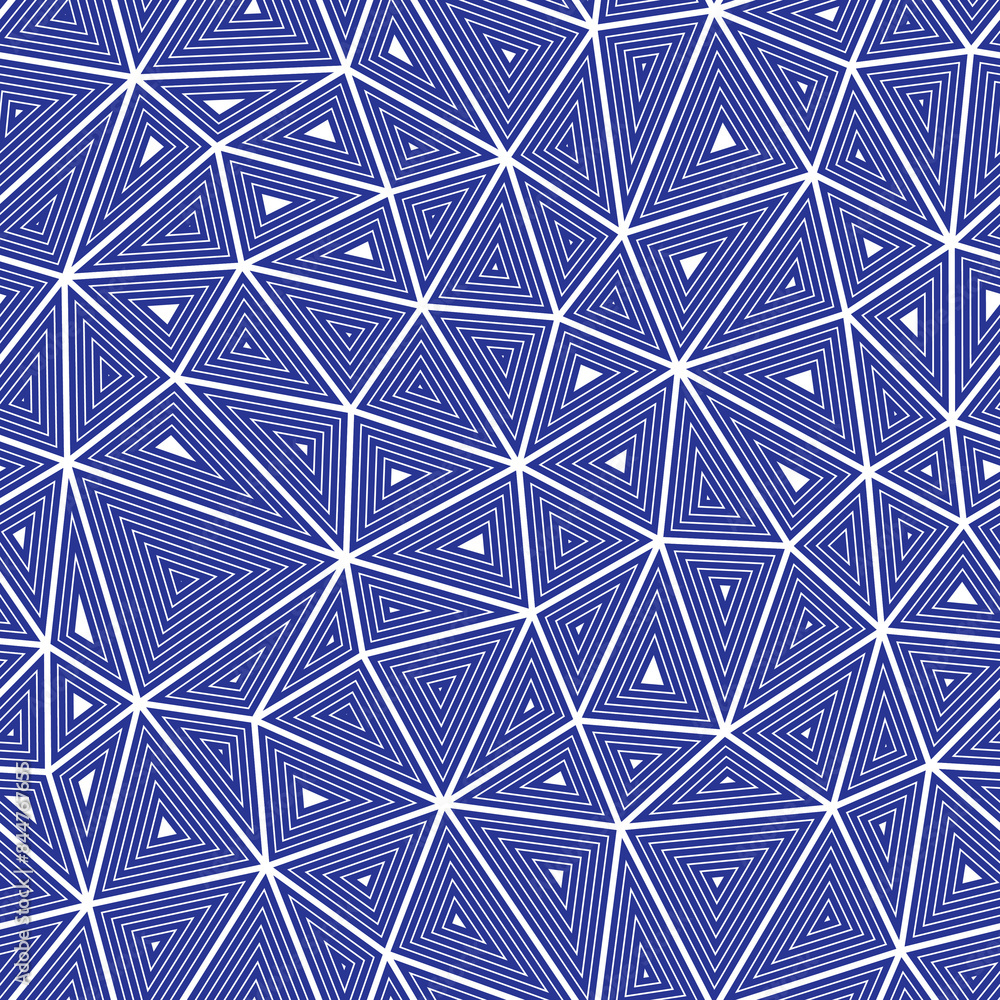 Poster abstract background with geometric mosaic shapes. multiple repeated inner triangles. medium triangle