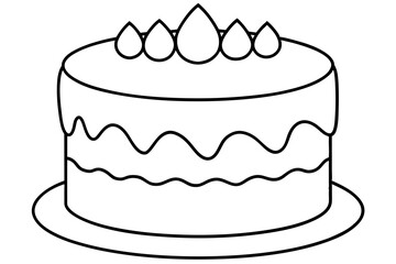 Cake isolated on white