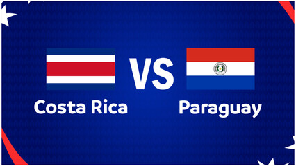 Costa Rica And Paraguay Match Emblem American Football USA 2024 Abstract Design Logo Symbol American Football final Vector illustration