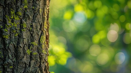 Obraz premium Shallow depth of field on lime tree trunk texture