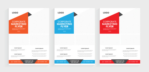 A4 marketing flier design, business consultation flyer design, creative vertical leaflet handout poster template.