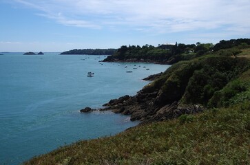 Seascape at the Pointe du Grouin in Brittany in France, Europe