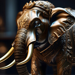 Majestic Bronze Elephant Sculpture