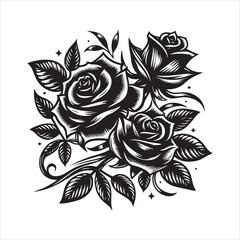 Rose vector & illustration