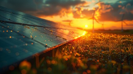 Solar Panels and Wind Turbines in Harmony Generative AI