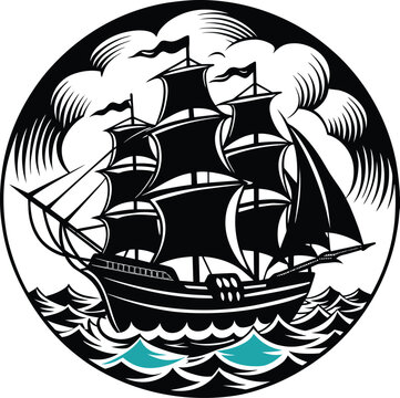 recommend clip art: ship silhouette vector (Generated By AI)
