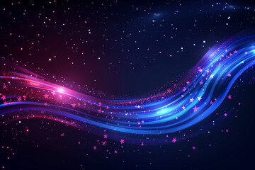 Fototapeta premium Abstract Blue And Pink Stars In Space