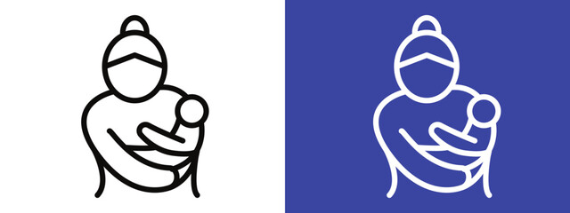 New Mother Postnatal Icon Perfect for Healthcare and Maternity Designs