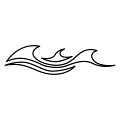 Wave water icon transparent background