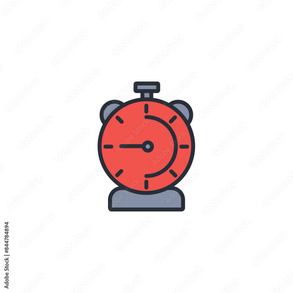 Poster timer icon. vector.editable stroke.linear style sign for use web design,logo.symbol illustration.