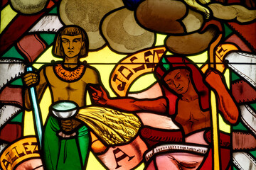 Joseph, son of Jacob, in front of the Pharaoh. Joseph, fils de Jacob, devant le pharaon. Annecy - France