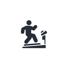 treadmill icon. vector.Editable stroke.linear style sign for use web design,logo.Symbol illustration.