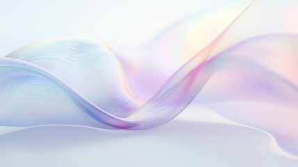 Abstract wave with blurred color gradient on white background