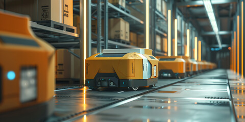 Future Technology. Automated Retail Warehouse