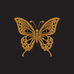 Butterfly silhouette color vector illustration