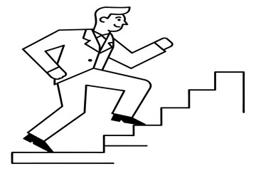 Running towards goal icon vector illustration