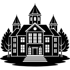 Fototapeta premium School and business together icon vector illustration