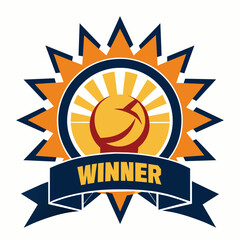 Winner logo icon vector illustration