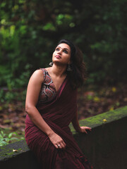 fashion model in saree and other dresses