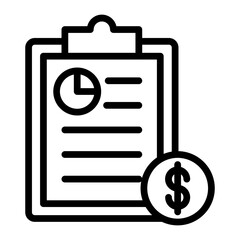 Report Vector Line Icon