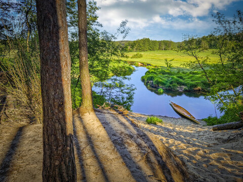 The small and wild Grabia river in central Poland.