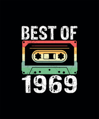 Best Of 1969 Cassette Tape Retro Vintage T-Shirt