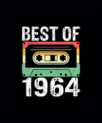 Best Of 1964 Cassette Tape Retro Vintage T-Shirt