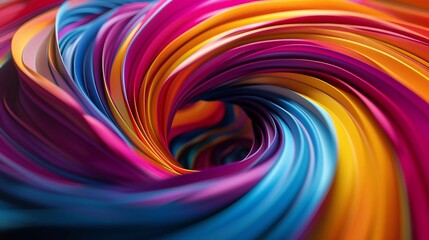 Obraz premium Extreme closeup of a tightly wound color spiral providing a background for branding or product.