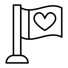 Fototapeta premium Independence Day Vector Line Icon