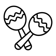 Cinco De Mayo Vector Line Icon