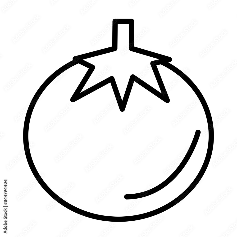 Poster tomato vector line icon