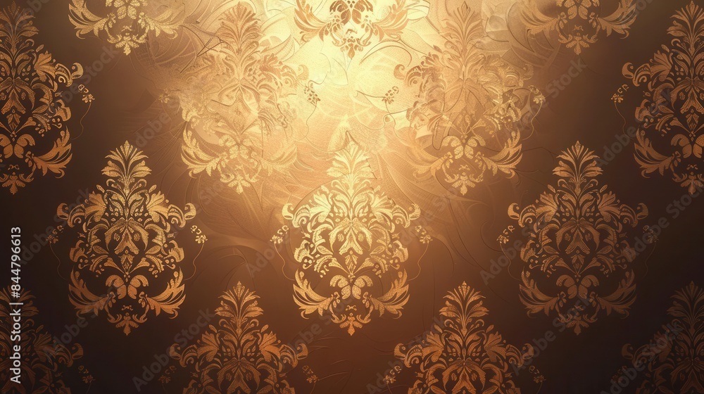 Aufkleber luxury gold gradient background with intricate patterns