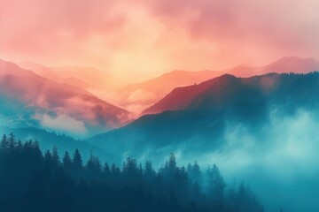 Nature-inspired gradient colors with calming hues.