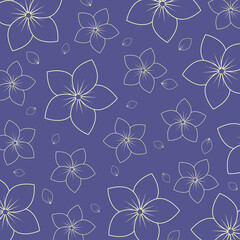 Floral abstract seamless pattern. Vector background illustration.