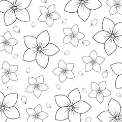 Obraz premium Floral abstract seamless pattern. Vector background illustration.